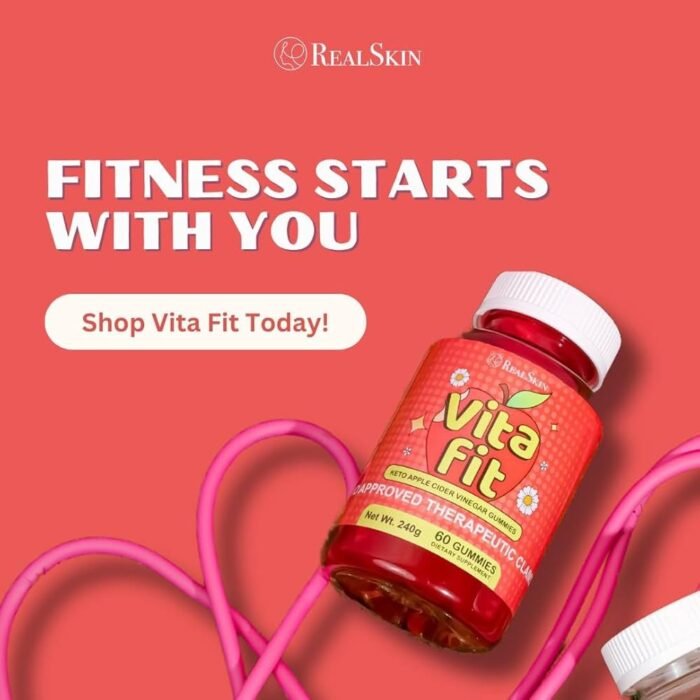 ⁦Real Skin Vita Fit Keto Apple Cider Vunegar Gummies 60 Gummies⁩ - الصورة ⁦2⁩