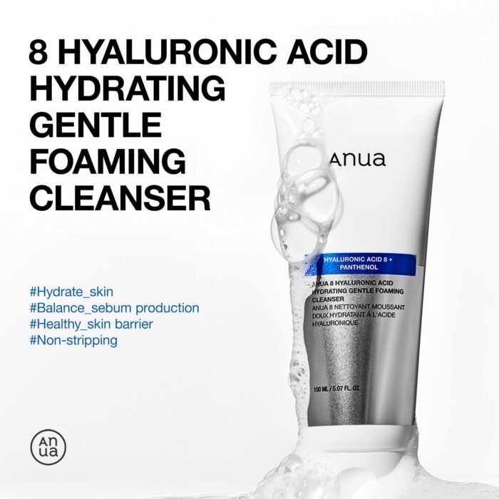 ⁦Anua Hyaluronic Acid+Panthenol Hydrating Gentle Foaming Cleanser 150ml⁩ - الصورة ⁦5⁩