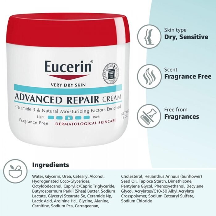 ⁦Eucerin Advanced Repair Cream - 454g⁩ - الصورة ⁦9⁩