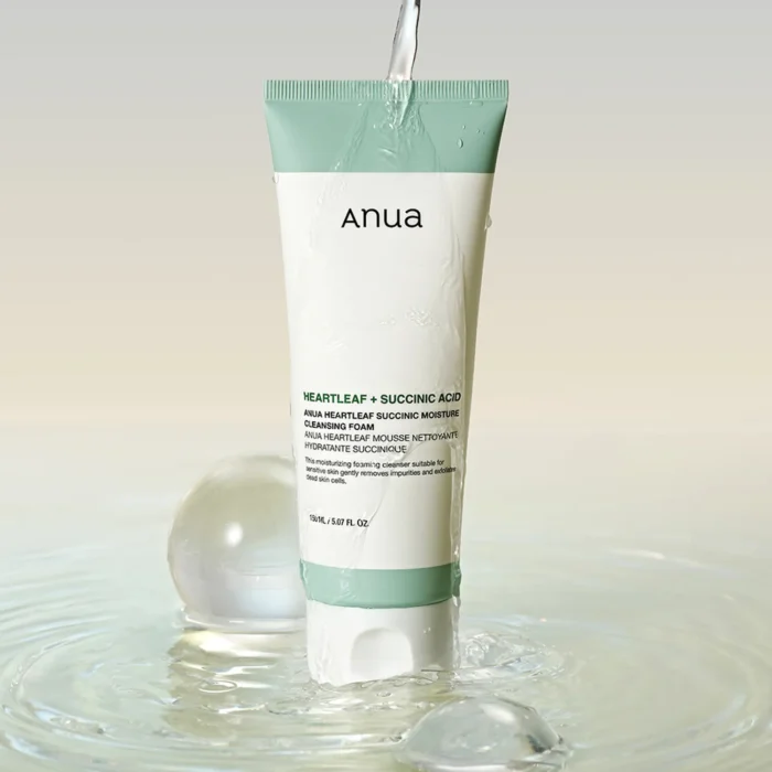⁦ANUA Heartleaf + Succinic Acid Moisture Cleansing Foam 150ml⁩ - الصورة ⁦4⁩