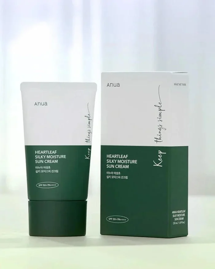 ⁦Anua Heartleaf Silky Moisture Sun Cream (50ml)⁩ - الصورة ⁦2⁩