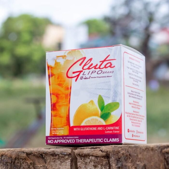 ⁦12in1 Glutalipo Juice for Weight Loss/detox/cleansing 21g x 10 sachets , lemon⁩ - الصورة ⁦2⁩