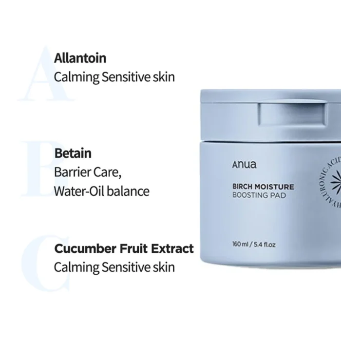 ⁦Anua Birch Moisture Boosting Pad (70 Pads, 160ml)⁩ - الصورة ⁦5⁩