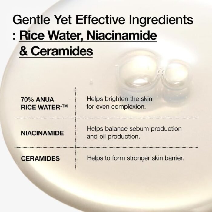 ⁦Anua RICE 70 GLOW MILKY TONER 250 ml⁩ - الصورة ⁦6⁩