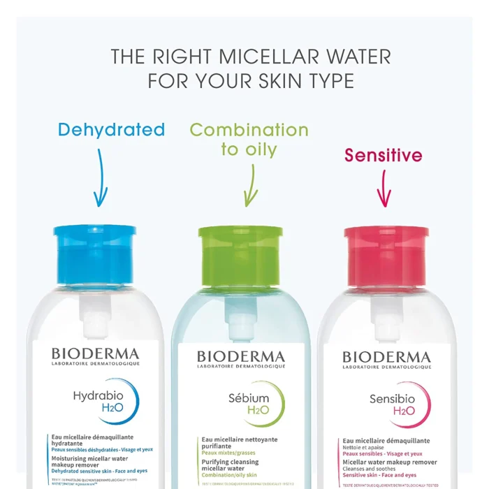 ⁦Bioderma H2O Purifying Micellar Cleansing Water and Makeup Removing - 100ml⁩ - الصورة ⁦2⁩