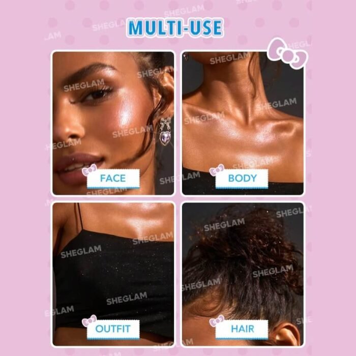⁦SHEGLAM HELLO KITTY SHEGLAM BOW-UTIFUL HIGHLIGHTING BODY MIST-KITTY GLOW 12G⁩ - الصورة ⁦5⁩