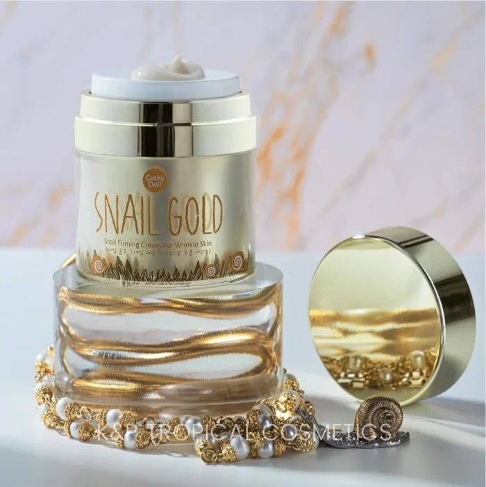 ⁦Cathy Doll Snail Gold Snail Firming Cream For Wrinkle Skin 50 ml⁩ - الصورة ⁦2⁩