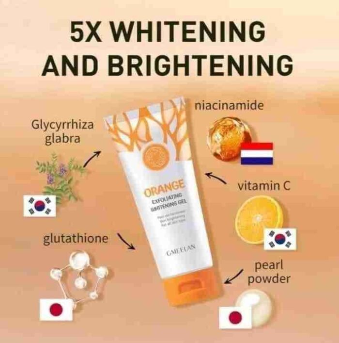 ⁦Gmeelan Orange Exfoliating Whitening Gel 50g⁩ - الصورة ⁦6⁩