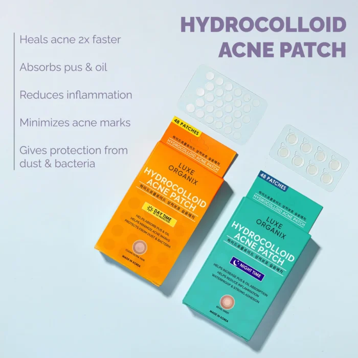 ⁦Luxe Organix Hydrocolloid Acne Spot Patch Night & Day Time⁩ - الصورة ⁦2⁩