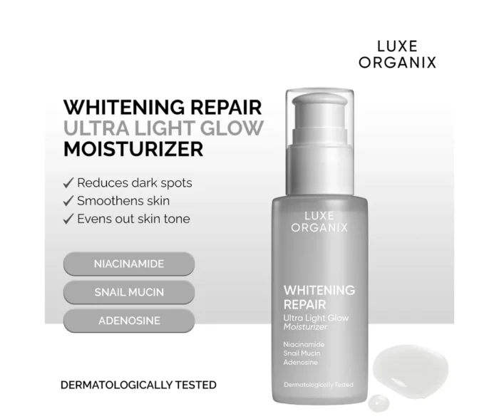 ⁦Luxe Organix Whitening Repair Ultra Light Glow Moisturizer 80ml⁩ - الصورة ⁦4⁩