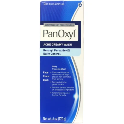 PanOxyl Antimicrobial Hydrating Acne Creamy Wash, 4% Benzoyl Peroxide