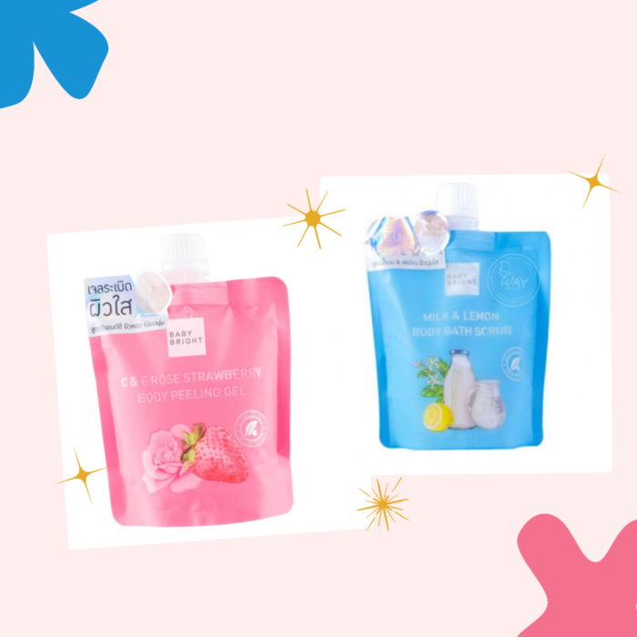 Baby Bright Body Peeling Gel & Body Bath Scrub