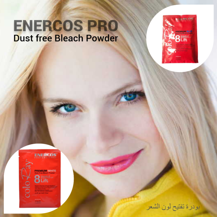 ENERCOS HAIR POWDER BLEACH 8 Lift+ , WHITE & BLUE 35GM