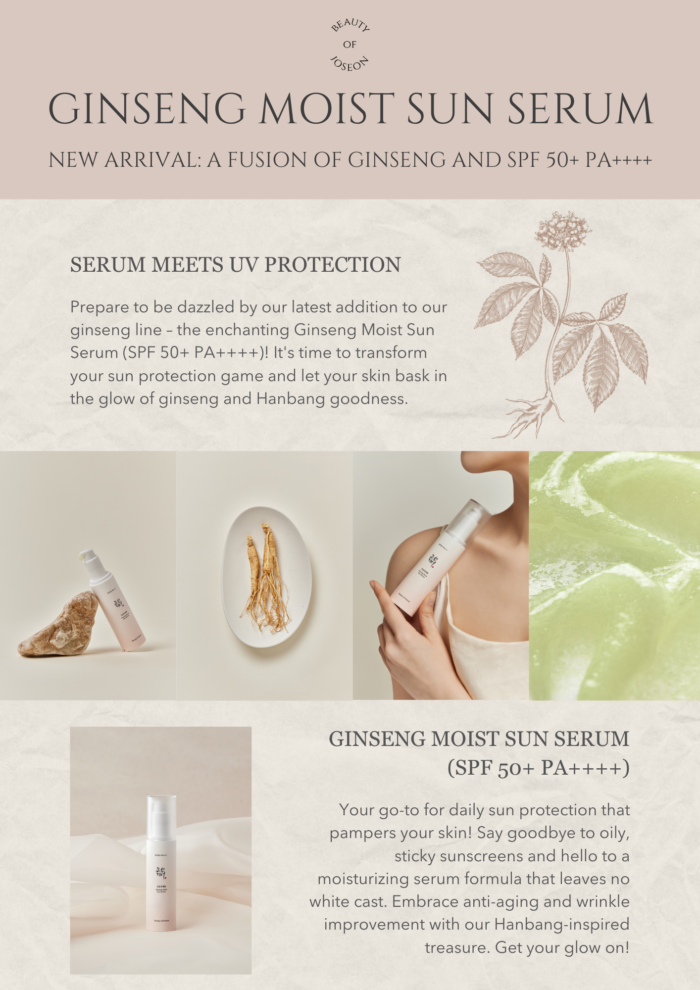 ⁦++++BEAUTY OF JOSEON Ginseng Moist Sun Serum SPF 50+ PA⁩ - الصورة ⁦7⁩