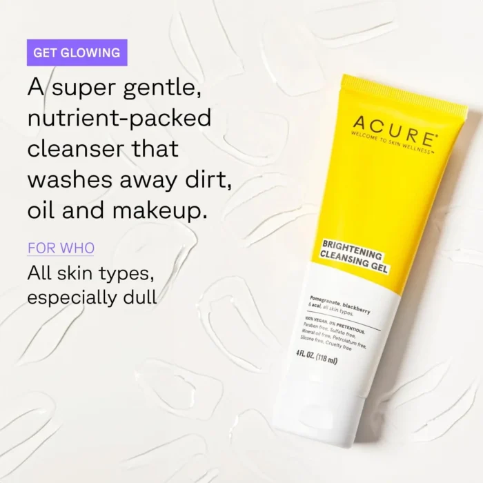 ⁦Acure Skin Brightening Cleansing Gel - 118 ml⁩ - الصورة ⁦5⁩