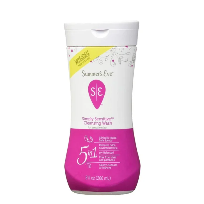 Summer’s Eve Simply Sensitive Daily Feminine Wash, Removes Odor, pH Balanced, 15 fl oz