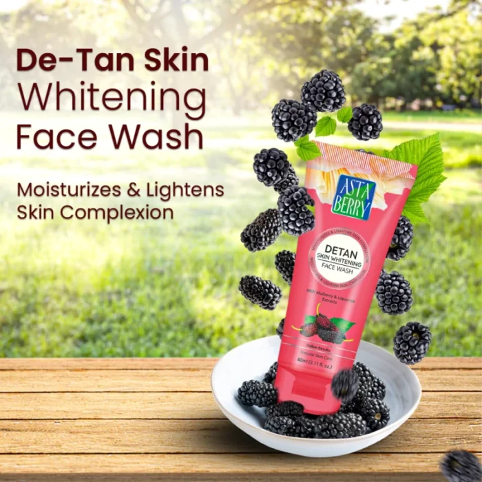 ASTABERRY Detan Skin Whitening Face Wash (100 ml)