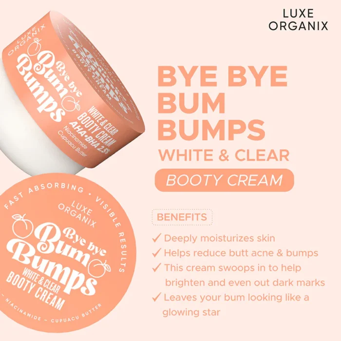 ⁦Luxe Organix Bye Bye Bum Bumps Booty Cream & Scrub 230 g⁩ - الصورة ⁦8⁩