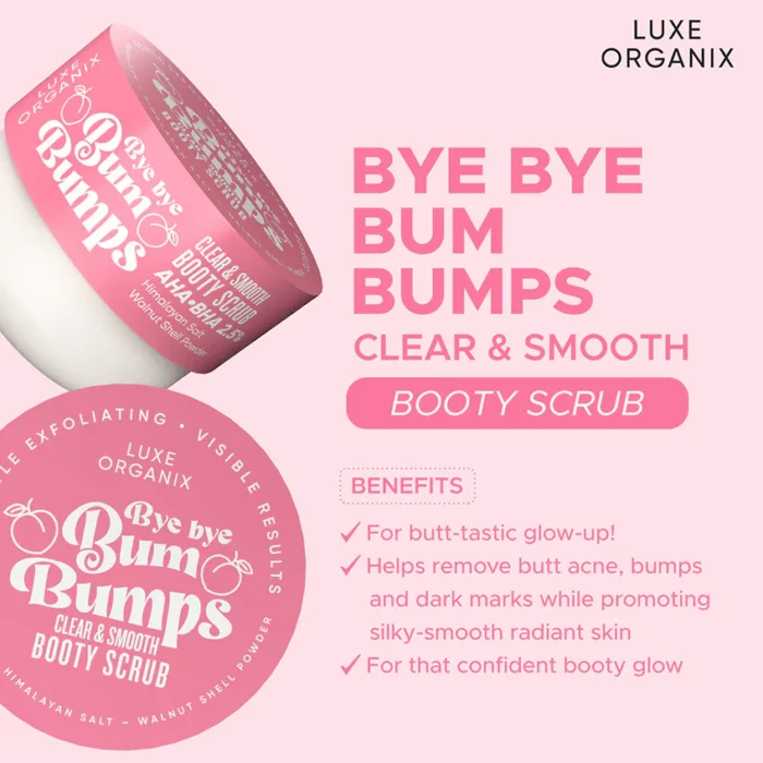 ⁦Luxe Organix Bye Bye Bum Bumps Booty Cream & Scrub 230 g⁩ - الصورة ⁦7⁩