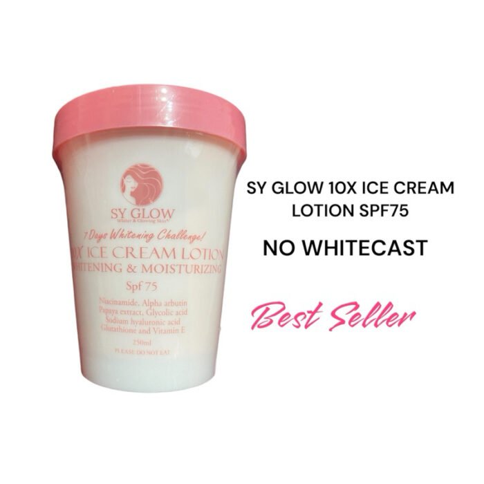 ⁦SY Glow 10x Ice Cream Lotion Whitening & Moisturizing 250ml⁩ - الصورة ⁦4⁩