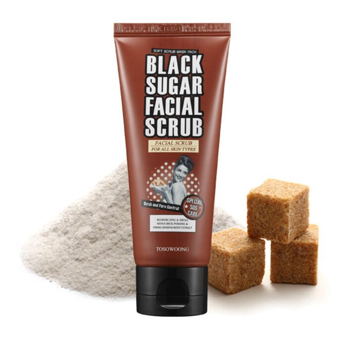 Tosowoong Black Sugar Facial Scrub 100g scrub and pore control