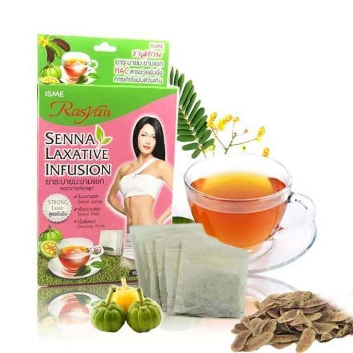 Rasyan Detox Tea, Ultimate Herbal Infusion with Slimming Garcinia Cambogia and Senna Laxative for Slimming and Weight Loss Journey.