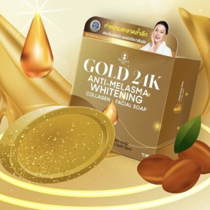 Precious Skin Gold 24K Anti-Melasma Whitening Collagen Facial Soap 50g