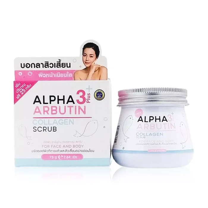 Precious Skin Thailand Alpha Ar-butin 3+  Scrub Acne Dead Skin 75g