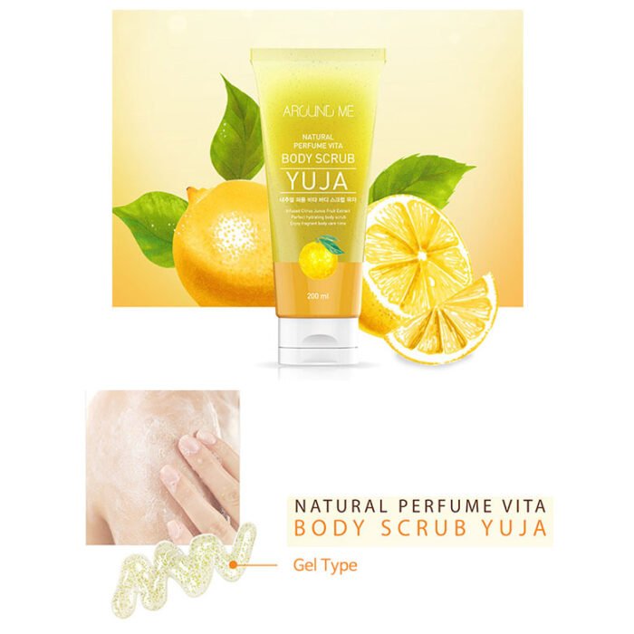 ⁦Around Me Natural Perfume Vita Body Scrub Yuja 200ml⁩ - الصورة ⁦3⁩