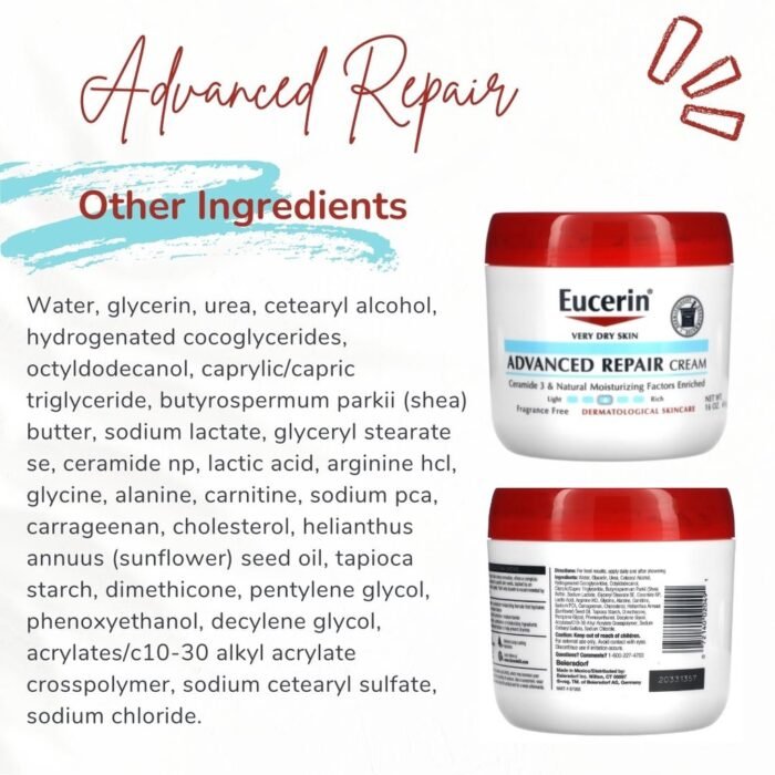 ⁦Eucerin Advanced Repair Cream - 454g⁩ - الصورة ⁦10⁩