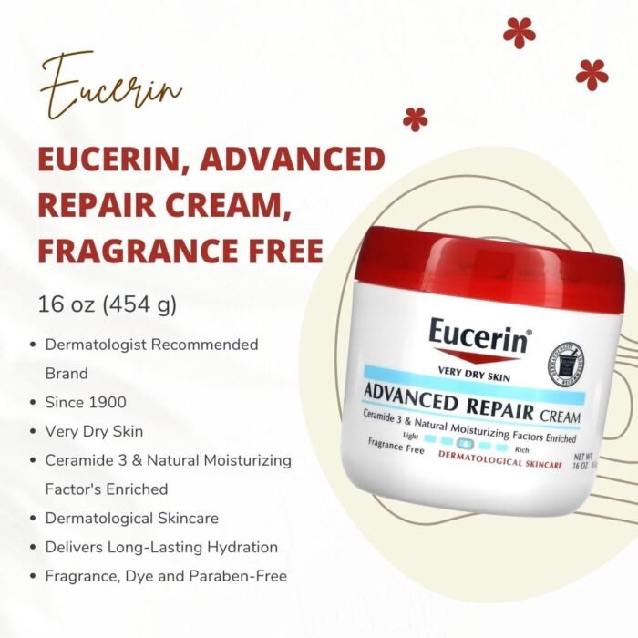⁦Eucerin Advanced Repair Cream - 454g⁩ - الصورة ⁦8⁩
