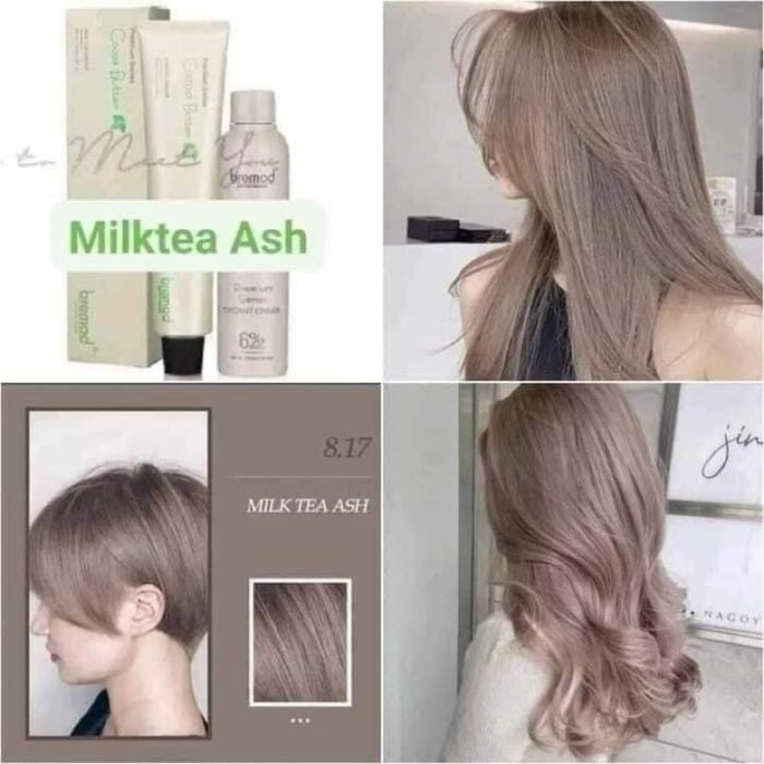 ⁦Bremod Performance Cocoa Butter Hair Colourant 8.17 Milk Tea Ash⁩ - الصورة ⁦5⁩