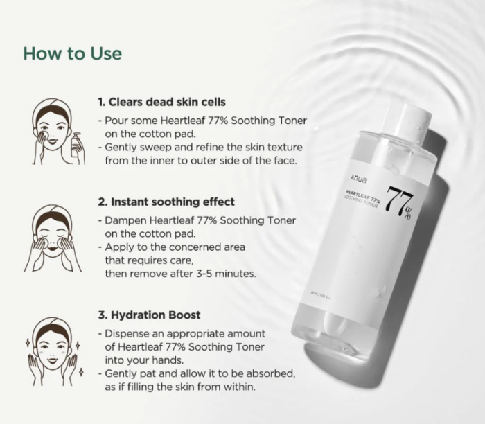 ⁦Anua Heartleaf 77% Soothing Toner 250mL & 500mL⁩ - الصورة ⁦10⁩