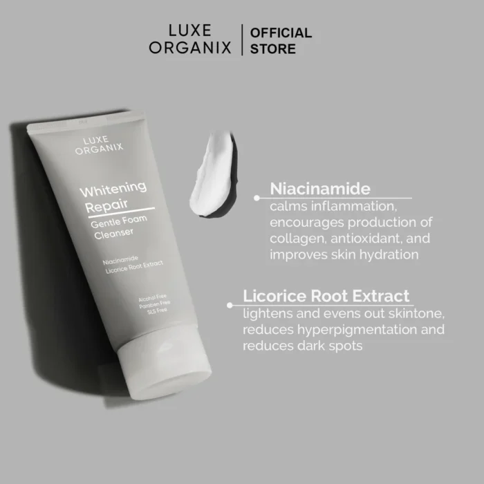 ⁦Luxe Organix Whitening Repair Ultra Light Glow Foam Cleanser 150 g⁩ - الصورة ⁦6⁩