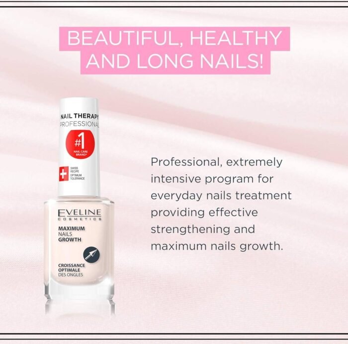 ⁦Eveline Cosmetics Nail Therapy Maximum Nail Growth, 12ml⁩ - الصورة ⁦3⁩