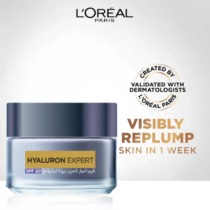 ⁦L'Oréal Paris Hyaluron Expert Moisturizer and Plumping Anti-Aging Day Cream, 50ml⁩ - الصورة ⁦4⁩