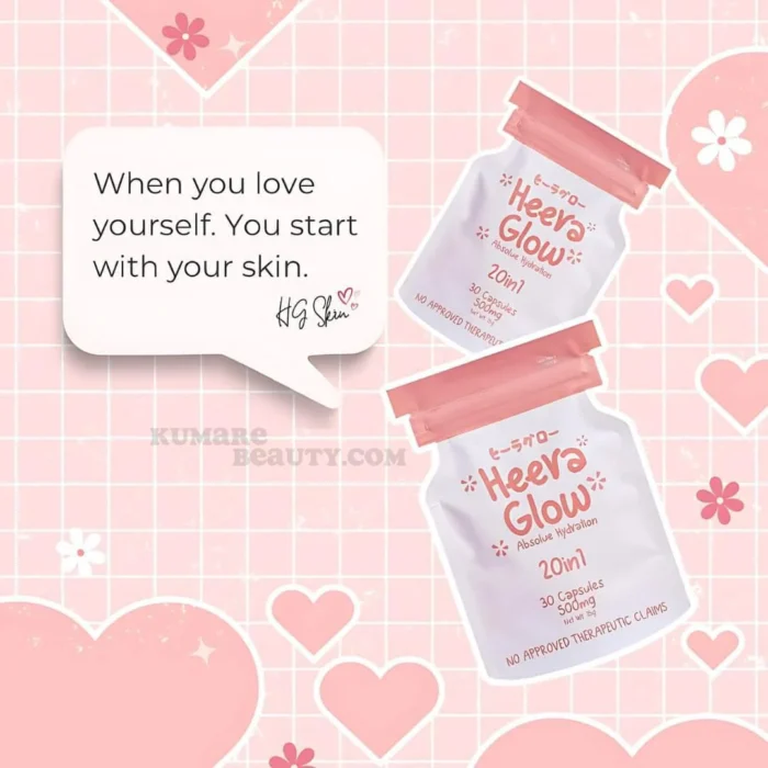 ⁦Heera Glow 20 In 1 Absolute Hydration Glutathione + Collagen Capsules, 30 Count⁩ - الصورة ⁦6⁩