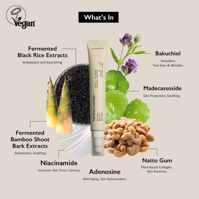 ⁦haruharu wonder Black Rice Bakuchiol Eye Cream, 20ml⁩ - الصورة ⁦6⁩