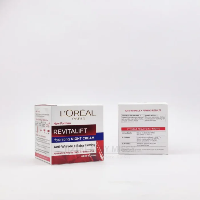 ⁦L'oreal Paris Revitalift Hydrating Night Cream Anti-Wrinkle Ingredient, 50mL⁩ - الصورة ⁦6⁩