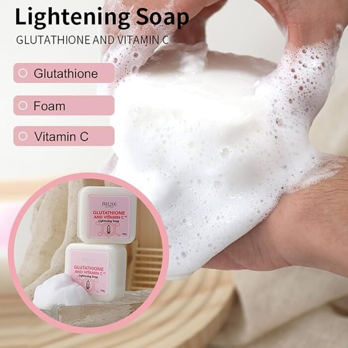 ⁦AILKE Glutathione & Vitamin C  Lightening Soap 150g⁩ - الصورة ⁦3⁩