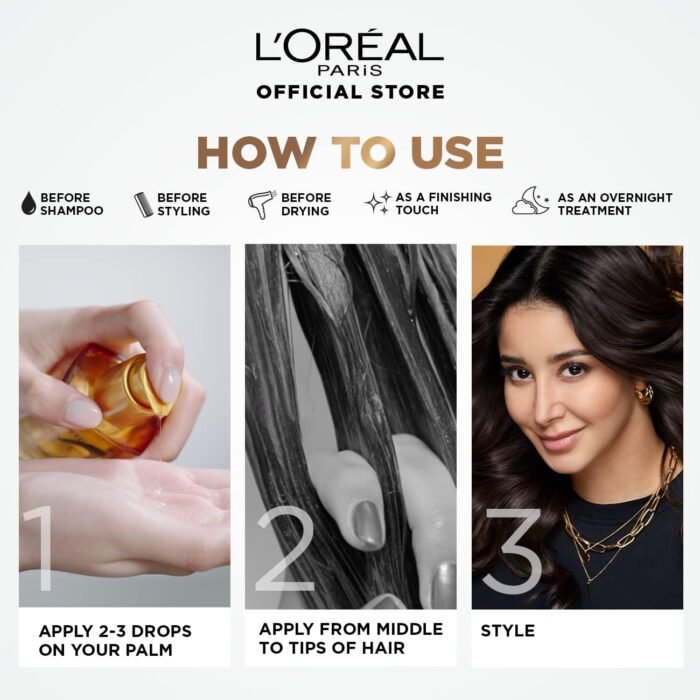 ⁦L’Oréal Paris Elvive Extraordinary Hair Oil Serum For dry Hair Types, 100Ml⁩ - الصورة ⁦2⁩