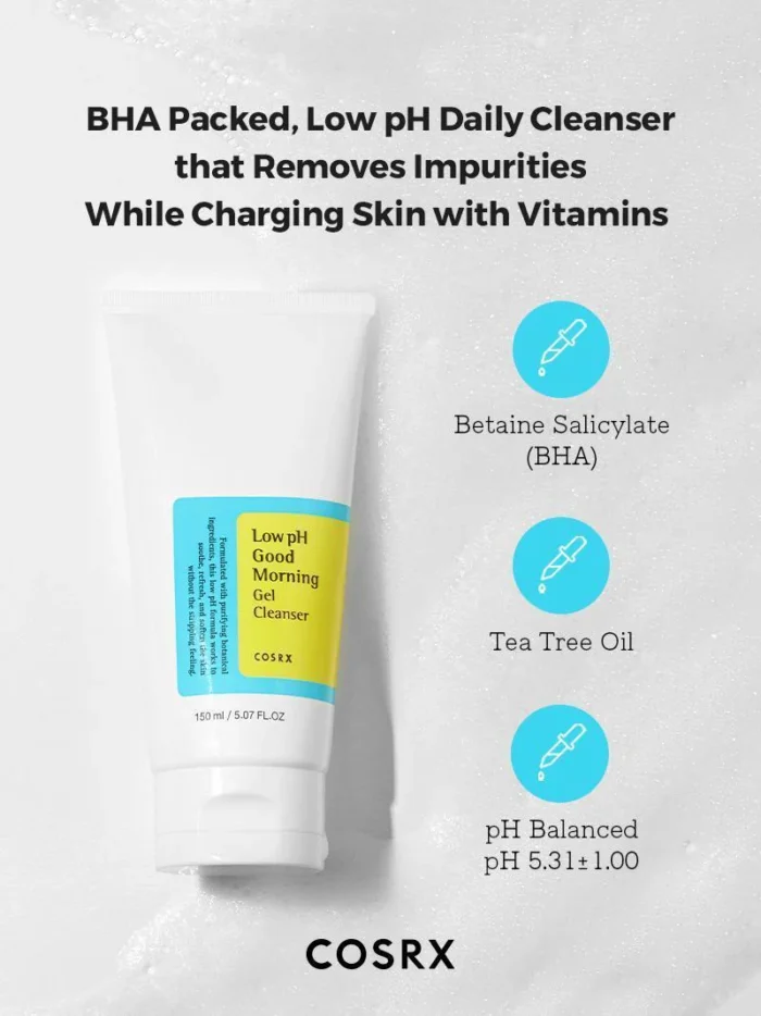 ⁦COSRX Low pH Good Morning Gel Cleanser, 150 ml⁩ - الصورة ⁦4⁩
