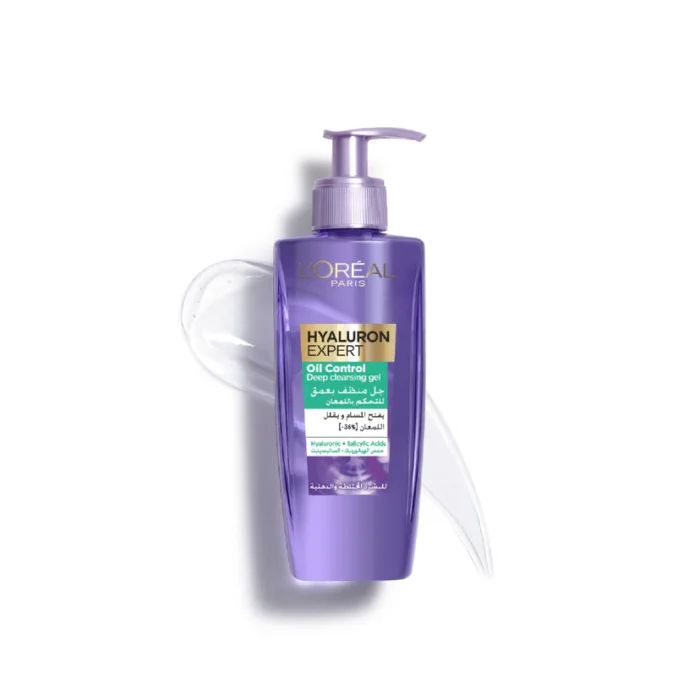 ⁦L'Oreal Paris Hyaluron Expert Oil Control Deep Cleansing Gel, 200ml⁩ - الصورة ⁦4⁩