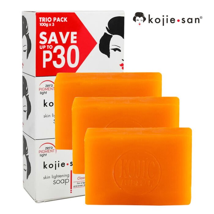 ⁦Kojie San Skin Lightening Kojic Acid Soap – 3 bar – 100g size⁩ - الصورة ⁦3⁩