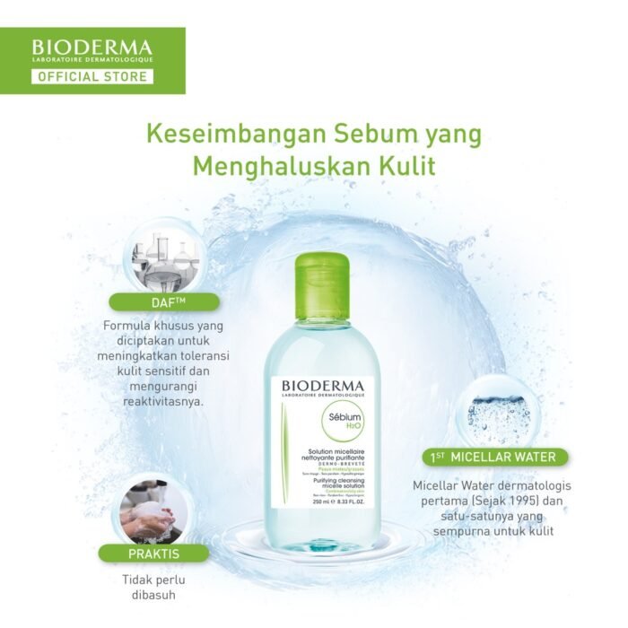 ⁦Bioderma Sebium H2O Micellar Solution for Combination to Oily Skin,⁩ - الصورة ⁦5⁩