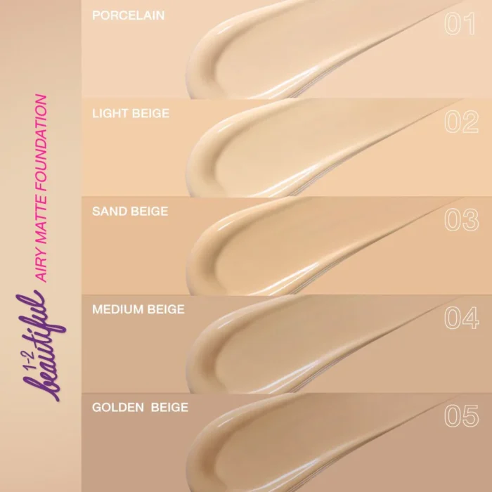 ⁦Cute Press 1-2-Beautiful Airy Matte Foundation 30g, Five Shades⁩ - الصورة ⁦5⁩