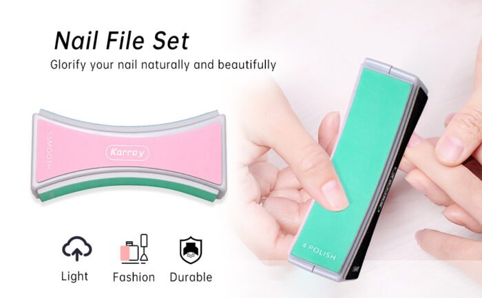 ⁦Nail File Set Nail Buffer for Shaping Polishing 4 way⁩ - الصورة ⁦2⁩
