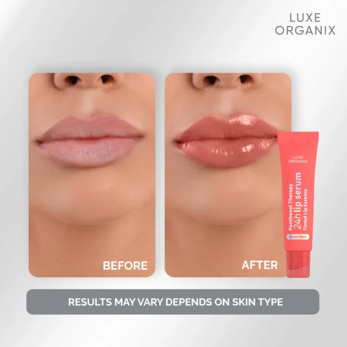 ⁦LUXE ORGANIX Panthenol Therapy 24H Lip Serum Tinted Lip Essence -Berry Glaze-10g⁩ - الصورة ⁦6⁩