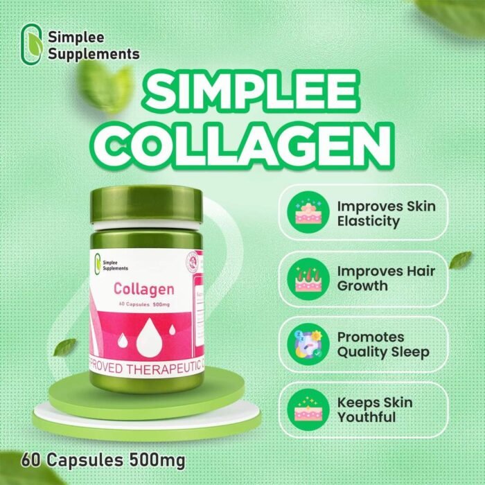 ⁦Simplee Supplements Collagen 500mg (60caps)⁩ - الصورة ⁦6⁩
