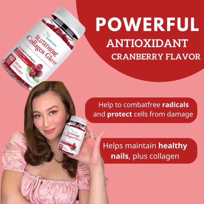 ⁦Nature Glow Glutathione Collagen - Cranberry Flavor, 60 Chewable Gummies⁩ - الصورة ⁦5⁩